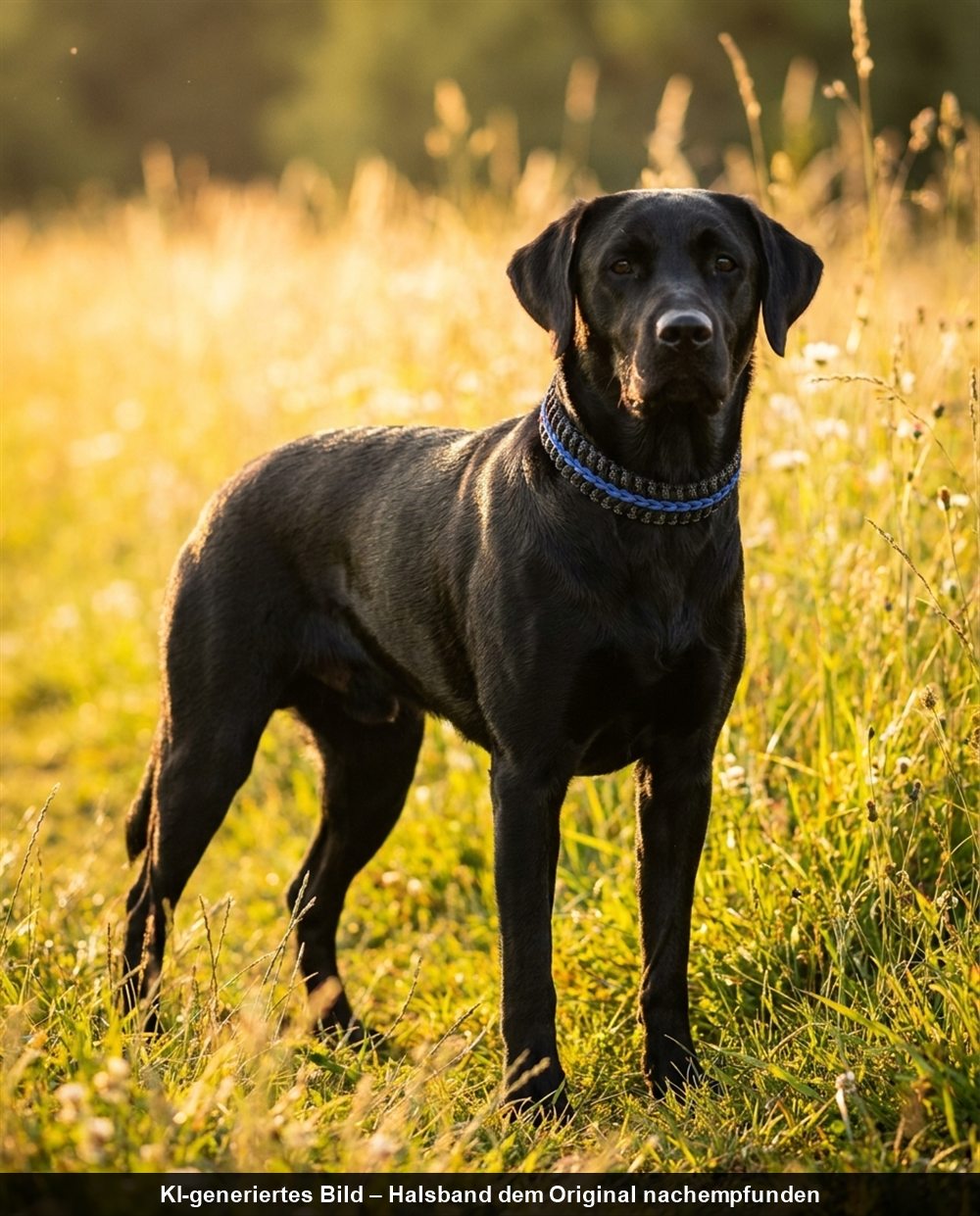 KI-Bild: Labrador mit Paracord-Halsband